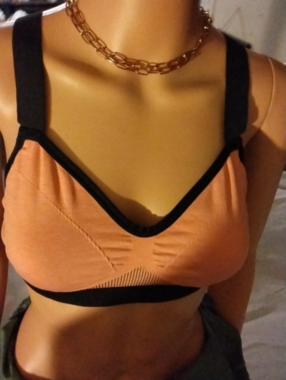lululemon athletica Peach & Black Support Sports Bra